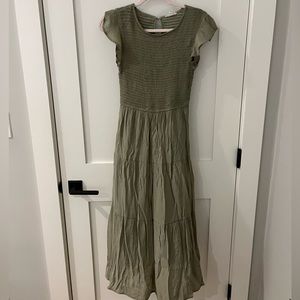 Army Green Maxi Dress